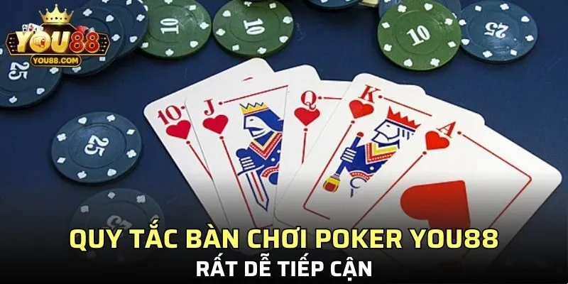 Quy tắc bàn chơi poker YOU88 rất dễ tiếp cận