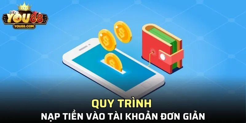 Quy trình nạp tiền vào tài khoản đơn giản